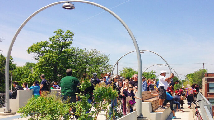 |Groundbreaking for The 606|Artist’s rendering of Julia de Burgos Park
