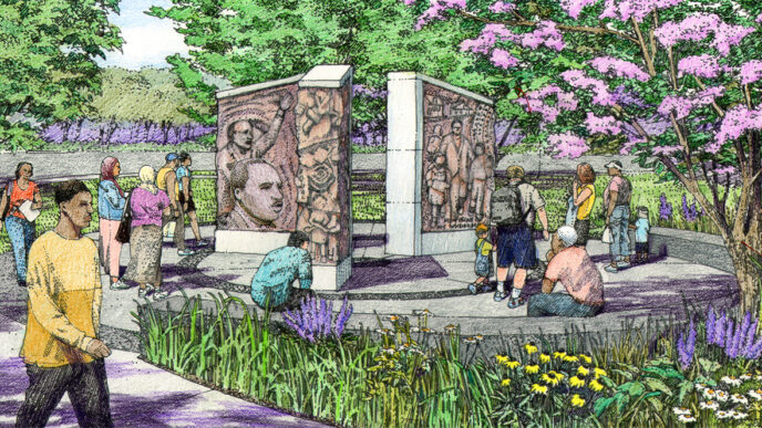 Artist's rendering of the MLK monument