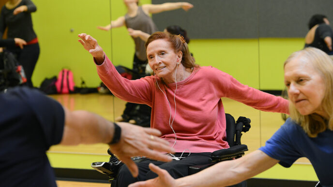 In a dance studio
