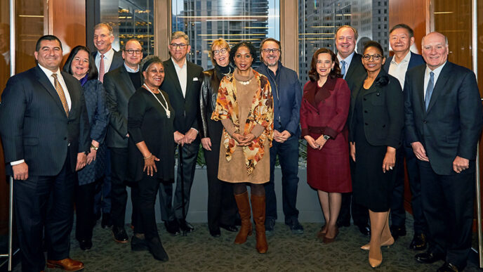 Members of the Trust's Executive Committee with president and CEO Dr. Helene Gayle|Dr. Helene Gayle